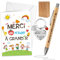 DPKOW Original Merci Cadeau Fin d'Année Scolaire, Merci Carte avec Enveloppe Stylo Porte-Clé pour Maîtresse Maitre Cadeau ATSEM AESH Crèche Maternelle Nounou Cadeau Merci de m'Aider à Grandir