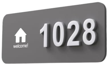 Letrero acrílico personalizado para número de puerta, placa de número de habitación personalizada para el hogar, apartamento, hotel u oficina, placa de número de casa moderna para pared o puerta