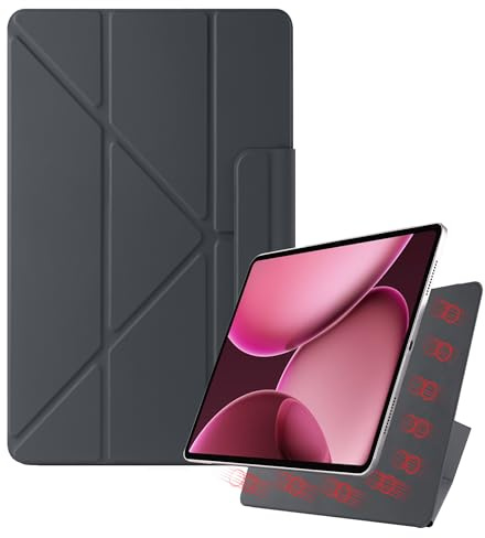 Effcotu Cover per Honor Magic Pad 3 13,3 Pollici,Custodia Protettiva Girevole a 360 Gradi con Supporto Pieghevole Design Pieghevole a Forma di Y, SmartWake/Sleep, con Portapenne, Custodia Protettiva
