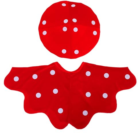 JECOMPRIS Pilzkappe Und Umhang Kostümset Für Kinder Und Erwachsene Pilzkostüm Für Cosplay Bühnenauftritte Fasching Und Urlaubspartys 1 Satz