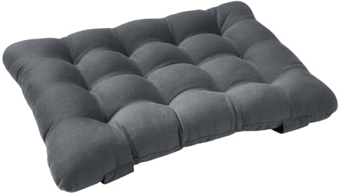 BUTLERS Sitzkissen Baumwolle - SOLID - 5-Punkt-Steppung | Farbe Grau - 25x36x5 cm - Bankkissen für Bierbänke & Gartenbänke - Stuhlauflage für Balkon & Esszimmer