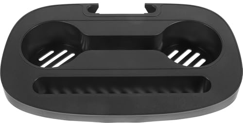 Beaupretty Bandeja Portavasos de Plástico Negro para Sillas Reclinables Espacio Adecuado y Fácil de Transportar para Uso Diario y Camping