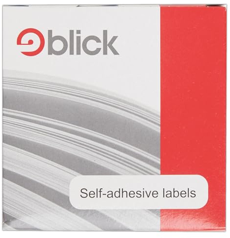 Blick Labels, White, Self Adhesive Stickers Dispenser Pack, Rectangular, 25mm x 50mm, 400 Labels, for Home, Office, Family, School, Holiday Calendar Organising, Planner, Rewards Chart, Colour Coding
