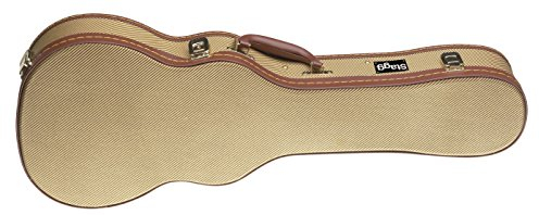 Stagg GCX-UKT Tweed Deluxe Hard Case für Tenor-Ukulele – Gold
