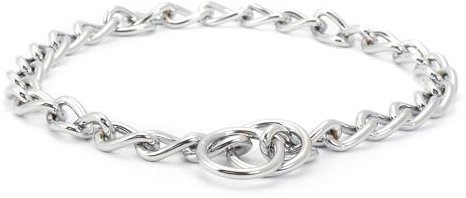 Ancol Extra Heavy Dog Check Chain - Lightweight Sturdy Chrome Plated Mild Steel Choke Collar for Puppies and Dogs - Adjustable and Durable for Obedience Training - Size 80cm / 32