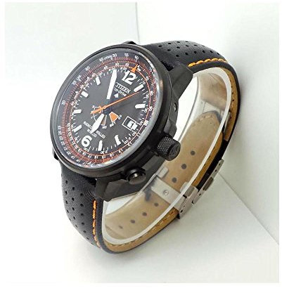 Citizen - AS2025-09E - Montre Homme - Quartz Analogique - Cadran - Bracelet Cuir Noir