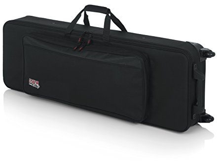 Gator Rigid EPS Foam Lightweight Case with Wheels for Slim 61 Note Keyboards