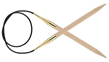 KnitPro K35322 Rundstricknadel, Birkenholz, Braun, 60 cm x 6 mm