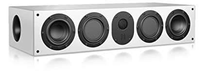 Nubert nuLine CS-174 | Weißer Centerlautsprecher | 1 Stück Kompaktlautsprecher | Lautsprecher für Heimkino | Stimmen auf hohem Niveau | Passive Centerbox mit 3 Wege Technik Made in Germany