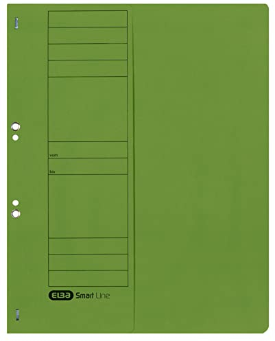 Elba Ösenhefter A4, 1/2 Vorderdeckel, Karton, kfm. Heftung, grün, 50 Stück