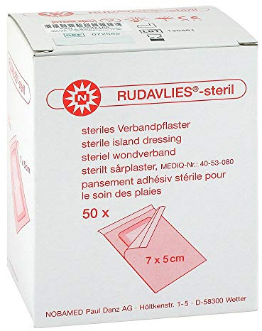 RUDAVLIES-steril Verbandpflaster5x7 cm 50 St