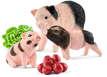 Schleich 42422 Farm World Spielset - Mini-Schwein Mutter und Ferkel, Spielzeug ab 3 Jahren