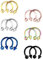 BBTO 12 Stücke Edelstahl Nasenstecker Septum Hufeisen Hoop Stud Piercing Ringe für Ohr Augenbraue Tragus Lip