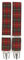 Tony & Paul. Bretelle. 4 clips LOCH NESS, Viscose. Rouge écossais. carreaux. FABRIQUE EN ITALIE.