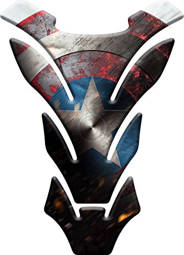 Aufkleber Tankpad Tankpad geharzt Effekt 3d – adesivi-sticker Kompatible 3d Tank Pad 3d, Schild captain america,