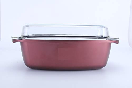 Bräter Schmor Topf oval mit Glasdeckel Gartopf Auflaufform Alu Guss Induktion 32 cm