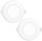 Popp® Pack x2 Placa Downlight LED 3W Luz neutra 4000K 150Lm Techo Empotrable Circular Corte de techo Ø70-75mm chip SMD2835 oficina,cocina,pasillos,domitorio,salón (3W 4000K)