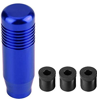 KIMISS Manija de palanca de cambios de la palanca de cambios de engranaje manual del auto 8,5 cm Aleación de aluminio (Negro, Azul, Rojo, Colorido)(azul)