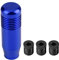 KIMISS Manopola pomello cambio manuale in lega di alluminio Maniglia testata Shifter 8.5cm (nero, blu, rosso, colorato)(blu)