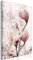 decomonkey Bilder Blumen 80x120 cm 1 Teilig Leinwandbilder Bild auf Leinwand Vlies Wandbild Kunstdruck Wanddeko Wand Wohnzimmer Wanddekoration Deko Magnolie Pflanzen