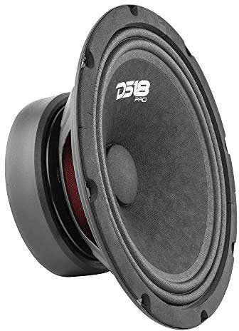 DS18 PRO-GM8.4 Loudspeaker - 8, Midrange, Black Steel Basket, 580W Max, 190W RMS, 4 Ohms - Premium Quality Audio Door Speakers for Car or Truck Stereo Sound System (1 Speaker)