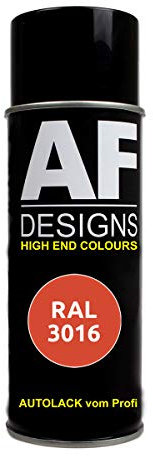 Alex Flittner Designs RAL RAL3016 - Pintura en espray compatible con Coche, Color Rojo Coral Brillante