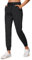 CRZ YOGA Damen Jogginghose mit Tunnelzug Undurchsichtig Sweathose Sporthose Seitentaschen - 71cm Schwarz 38
