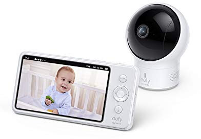 eufy Security, SpaceView Pro Video Baby Monitor E210 with 5 Screen, Two-Way Audio, Security Camera, 720p, Pan & Tilt, Night Vision, Lullaby Player, Wide Angle Lens Not Included (No App Required)
