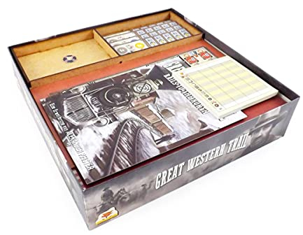 Brettspiel Organizer kompatibel mit Great Western Trail und Erweiterung Rails to The North