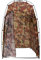 Tidyard Dusche WC Wechselzelt Duschzelt Toilettenzelt Privatsphäre Umkleidezelt Outdoor Camping Zelt Beistellzelt Angelzelt Camouflage 130x130x210cm