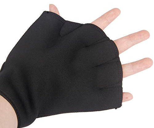 Aqua Handschuhe Schwimmhandschuhe Neopren Swimpaddles Swim Gloves Wasserwiderstandstraining Paddel Erwachsene Jugend Fitness Surfen Sport Handflossen Trainingshandschuhe für Schwimmen Tauchen
