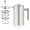 Blumtal French Press aus Edelstahl 350 ml (2 Tassen) - Thermo Kaffeebereiter doppelwandig isoliert mit Messskala inkl. Ersatzfilter & Anleitung, Spülmaschinengeeignet, Erhältlich in 3 Größen