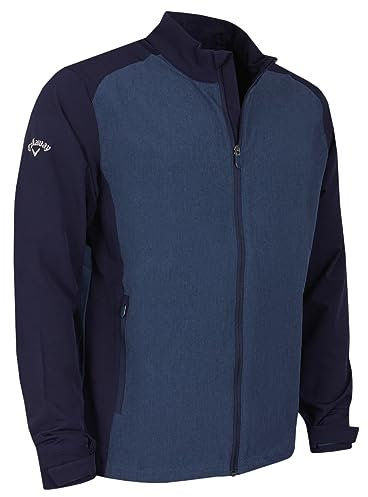 Callaway Golf Mens Full Zip Windproof Jacket - Peacoat Heather - L