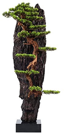 Künstliche Bäume Zypressen Willkommen Kiefer Bonsai Künstlicher Bonsai Baum 60,2 Zoll Große Bodenstehende Simulation Willkommen Kiefer Bonsai Baum Indoor Wohnzimmer Skulptur Steingarten Dekor Ornament