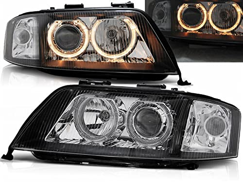 Angel Eyes Scheinwerfer Set in schwarz für Audi A6 05.1997-06.2001