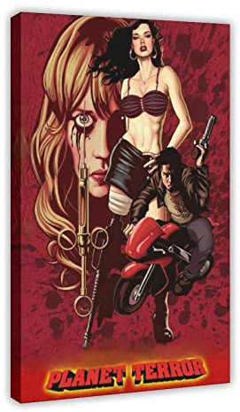 EDSC Filmposter Planet Terror Leinwand Poster Schlafzimmer Dekor Sport Landschaft Büro Zimmer Dekor Geschenkrahmen 40 x 60 cm
