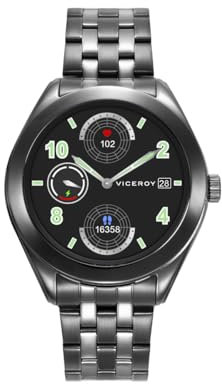 Viceroy 41139-10, Smartwatch Hombre SmartPro, Caja y Brazalete de Acero IP Gris, Funciones Avanzadas, IP68, Compatible Android/iOS