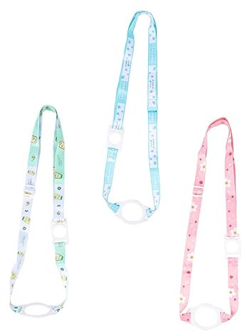 BESPORTBLE 3pcs Boys and Girls Bottle Wrist Strap Bottle Lanyard Cartoon Bottle Hanging Lanyard Adjustable Buckle Random Style