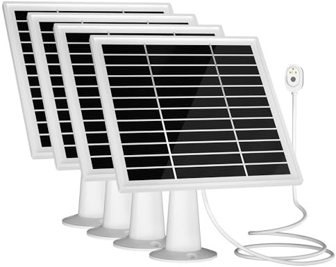 Solarmodul-Ladegerät kompatibel mit Arlo Pro 4/Arlo Pro 5S 2K/Arlo Pro 3/Arlo Ultra/Arlo Ultra 2 Kamera, 5 W Solarpanel für Arlo Cam, mit 3 m Ladekabel, IP65 wasserdicht, verstellbare Halterung (4