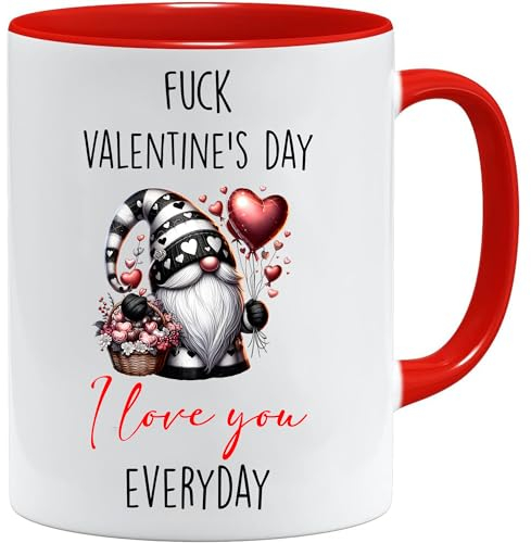 Regalos de San Valentín para ella | Regalos para él | F*ck Día de San Valentín, I Love You Everyday | Taza de café | Regalos para mujeres | Regalos para ella | San Valentín | Regalos de San Valentín