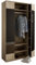Feldmann Preiswert Wohnen Garderobe Kompaktgarderobe Flurgarderobe 115x40x195cm sonoma eiche Spiegel