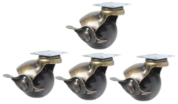 4Pcs 2 Zoll Flachen Boden Europäischen Typ Sphärische Universal Rad Sofa Möbel Retro Caster Bremse Pulley Stille
