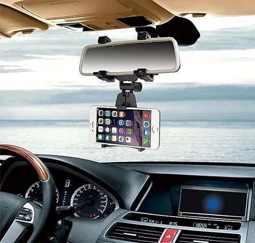 K-S-Trade Qualitativ & Innovativ Smartphone Halterung Für Unihertz 8849 Tank 3 Rückspiegel Halterung Schwarz Auto Halterung KFZ Halter