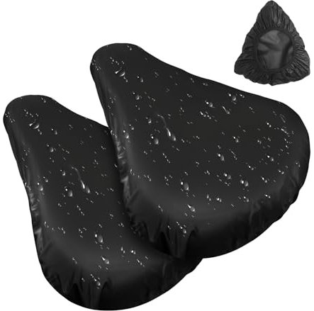 Wantli Set di 2 coperture impermeabili per sellino per bicicletta, universale, parapioggia, impermeabile, per sella per bicicletta, adatto per la maggior parte delle selle