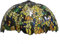 Fiunkes Ersatz-Lampenschirm aus Wisteria-Glas, grün-gelb-Blauer Lampenschirm aus Buntglas, 18-Zoll-Lampenschirm im Tiffany-Stil, nur für Tischlampen, Deckenlampen, Stehlampen, Inselbeleuchtung