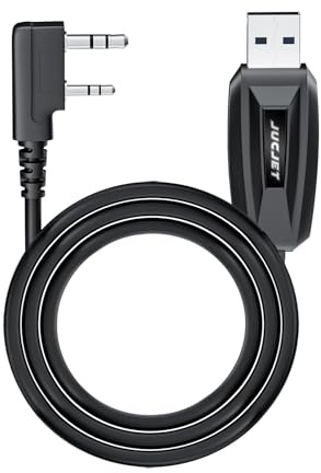 JUCJET USB Programming Cable 2 Pin Compatible with Walkie Talkie UV-5R UV-5RE UV-P11 BF-88E Baofeng UV-5R BF-888S BF-88E 2 Way Radio Programming Cable (1 Pcs)