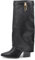 IF FASHION Stivali Alti A Punta Gambale A Ghetta Con Tacco Zip Cerniera Luchetto Da Donna G698 Nero N.39