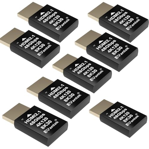 4K 120Hz HDMI 2.1 Dummy Plug – High-Resolution Virtual Display Emulator for PC, VR Headsets & Cryptocurrency Mining | Supports 8K @30Hz, Headless Ghost Display Adapter-8P