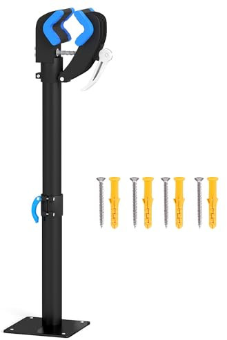 HOMCOM Support de réparation de vélo, support mural pour réparation de vélo avec pince réglable, support d'entretien pour vélo de route, VTT, support de travail pour la maison, le garage ou l'atelier