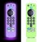 Silicone Protective Remote Cover for Fire Smart TV 3rd Gen, Anti Slip Case Cover for Fire Smart TV Stick 4K (Glow Green + Purple) - 2 Pack